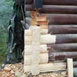 Reparasjon av tømmer underveis